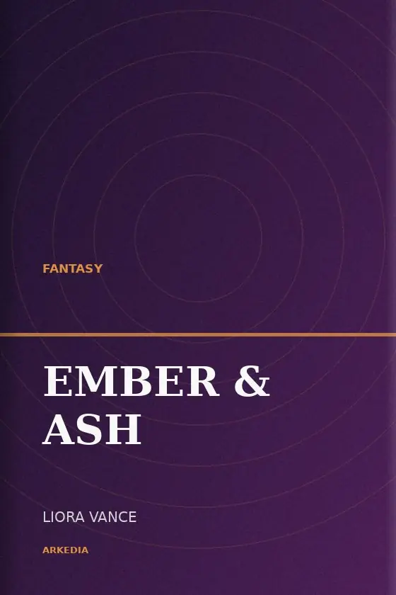 Ember & Ash — book cover designed and published by Arkedia Publishers (Fantasy)